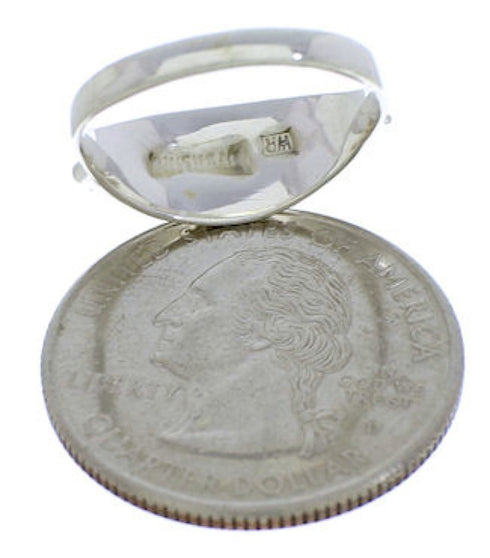 Genuine Sterling Silver Turquoise Ring Size 6-1/4 MX22410